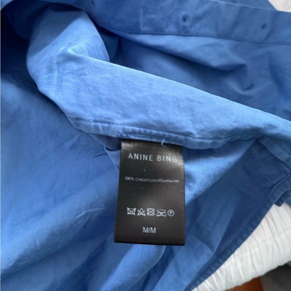 Anine Bing Blue Button Down Shirt - Picture 5 of 12